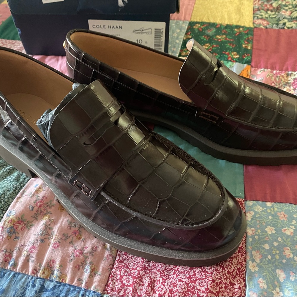 Cole Haan Geneva platform penny loafer